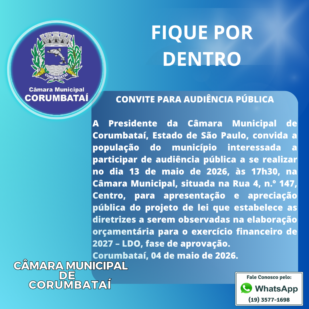 AUDIÊNCIA PÚBLICA LDO 2027